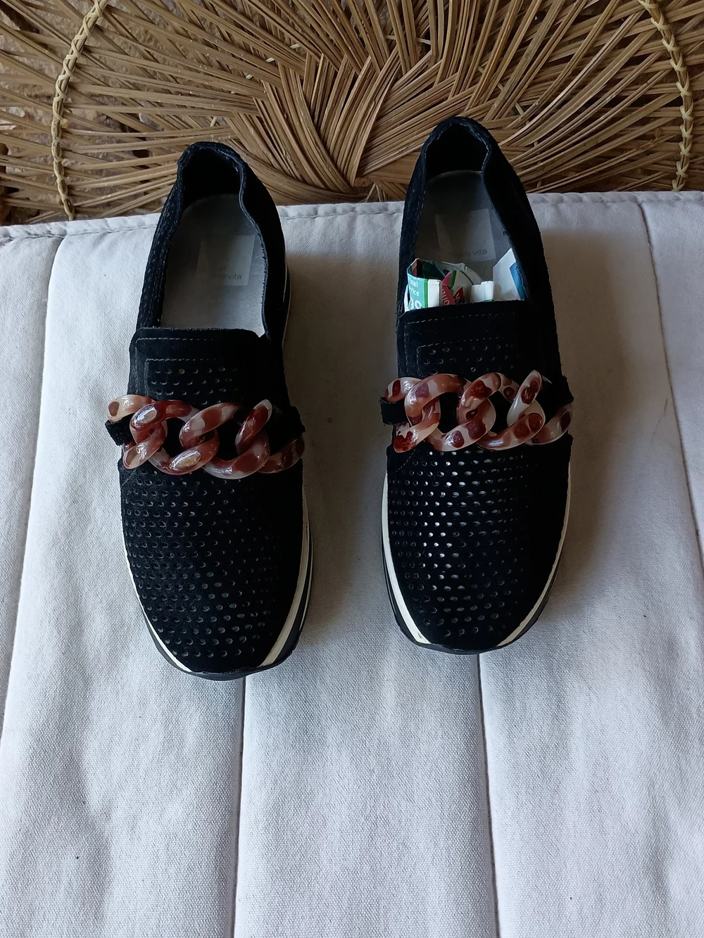Dolce Vita Black Platform Slip-On Platform Leather Loafer_8.5